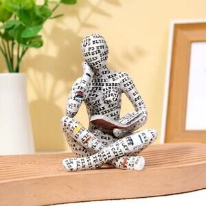Reading Woman Sitting Crossed Legged Figurine For Readers or Writers